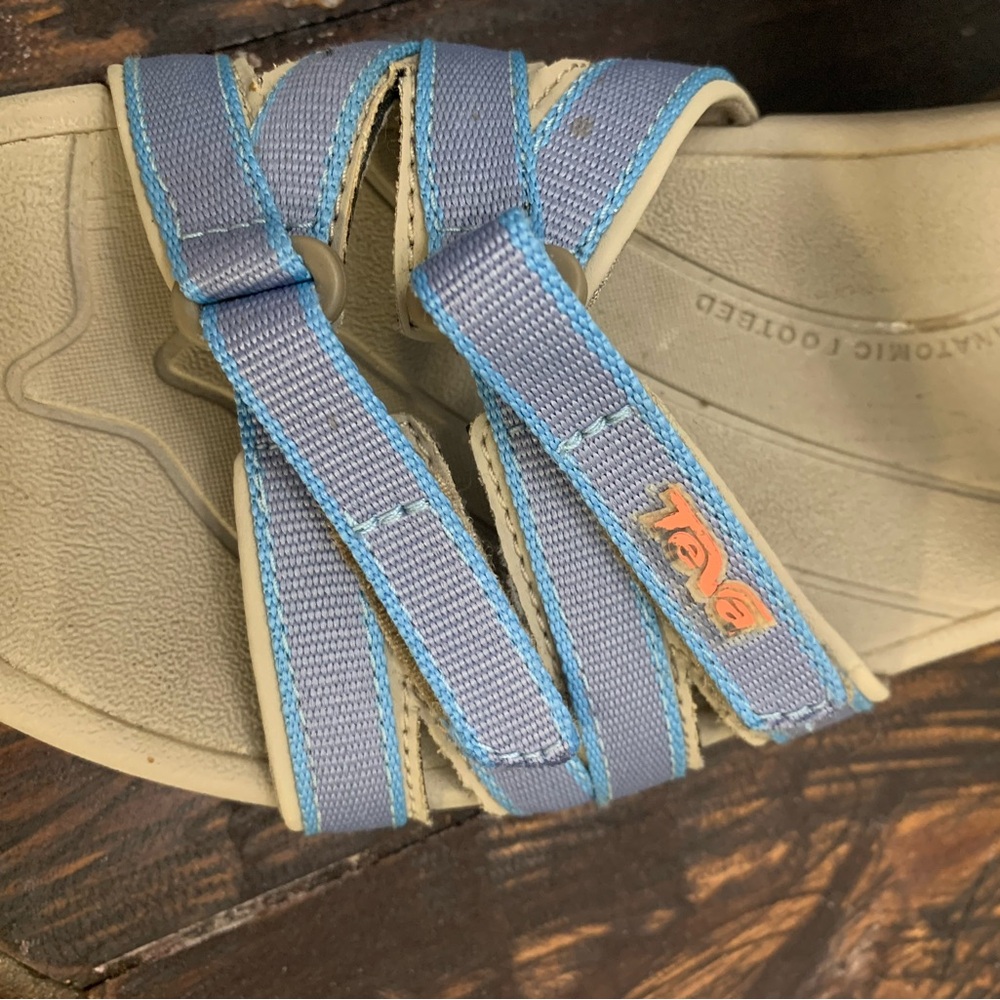 Teva Sandals in Blue and Cream - Picture 4 of 6